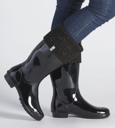 Women's UGG Shaye Tall Rain Boot Sock BLACK