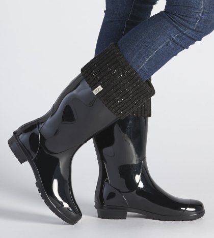 Women\'s UGG Shaye Tall Rain Boot Sock BLACK