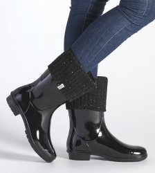 Women's UGG Sienna Short Rain Boot Sock BLACK