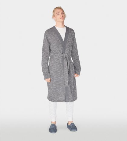 Men\'s UGG Kent Robe BLACK BEAR HEATHER