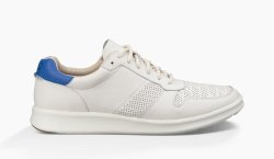 Men's UGG Leather Slayte Stripe Perf WHITE WALL