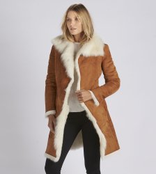 Women's UGG Toscana Shearling Coat CHESTNUT