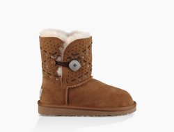 Kids' UGG Bailey Button Tehuano CHESTNUT