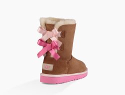 Toddlers' UGG Bailey Bow CHESTNUT/PINK AZALEA