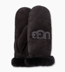 Women's UGG Heritage Logo Mitten BLACK MULTI