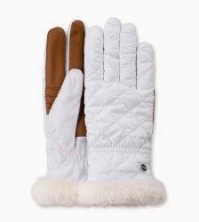 Women's UGG Quilted Fabric Smart Glove WHITE MULTI