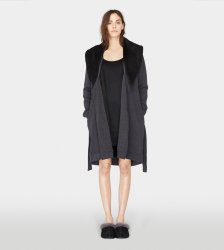 Women's UGG Blanche Robe BLACK BEAR HEATHER