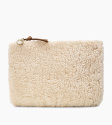 Women's UGG Medium Zip Pouch Sheepskin NATURAL