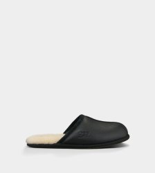UGG Scuff Slippers Leather BLACK