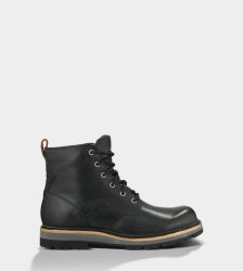UGG® Huntley Boots - Leather BLACK
