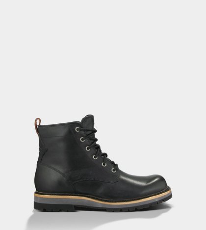 UGG® Huntley Boots - Leather BLACK