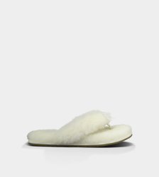UGG® Fluff Flip Flop II Slippers WHITE