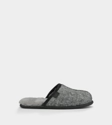 UGG Scuff Herringbone Slippers BLACK