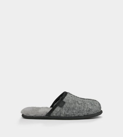 UGG Scuff Herringbone Slippers BLACK
