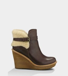 UGG® Anais Boots - Leather MAHOGANY
