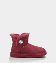 UGG® Mini Bailey Button Bling Boots SANGRIA