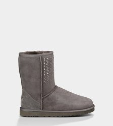 UGG® Classic Short Bling Boots GREY