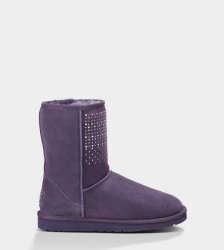 UGG Classic Short Bling Boots PURPLE VELVET