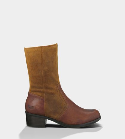 UGG Lou Leather Boots DARK CHESTNUT