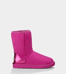 UGG® Classic Short Metallic Patent Boots PRINCESS PINK