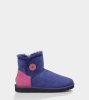 UGG Mini Bailey Button Neon Boots INK BLOT / PRINCESS PINK