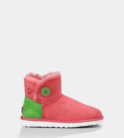 UGG® Mini Bailey Button Neon Boots PENCIL ERASER / ASTRO TUR