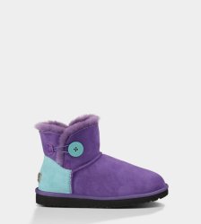 UGG Mini Bailey Button Neon PURPLE REIGN / BLUE CURACAO