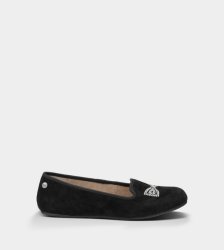 UGG® Alloway Crystal Bow Slippers BLACK