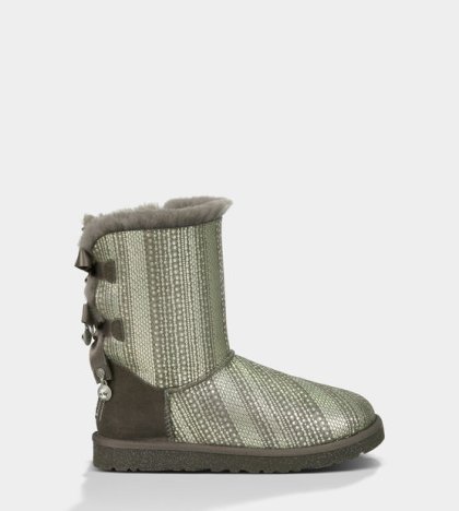UGG® Bailey Bow Bling Boots GREY