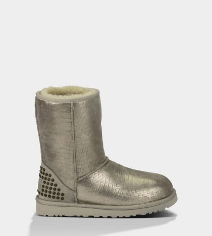 UGG® Classic Short Lizard Studs Boots STERLING