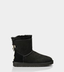 UGG® Mini Bailey Bow Stripe BLACK