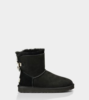 UGG® Mini Bailey Bow Stripe BLACK