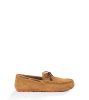UGG® CHESTER SUEDE SLIPPERS CHESTNUT / FLAME SCARLET