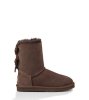 UGG® BAILEY BOW CORDUROY CHOCOLATE
