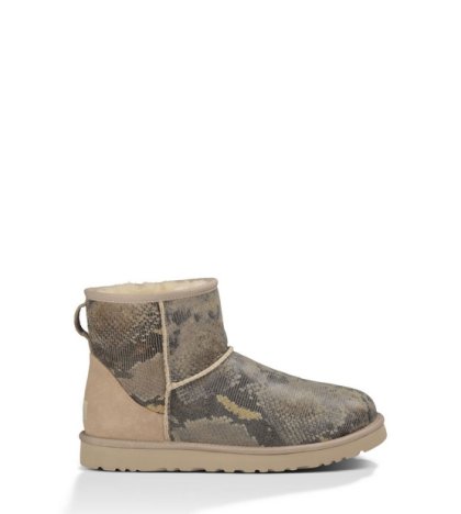 UGG CLASSIC MINI SNAKE BOOTS METAL