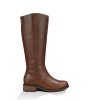 UGG® SELDON LEATHER BOOTS DARK CHESTNUT