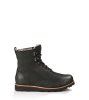 UGG HANNEN LEATHER BOOTS BLACK