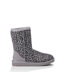 UGG® CLASSIC SHORT ROSETTE BOOTS HEATHERED LILAC