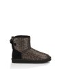 UGG® MINI BAILEY BOW GLITTER BOOTS BLACK