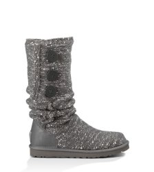 UGG CLASSIC CARDY SEQUINS BOOTS CHARCOAL