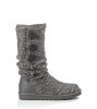 UGG CLASSIC CARDY SEQUINS BOOTS CHARCOAL