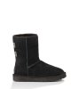 UGG® CLASSIC SHORT CRYSTAL BOW Black