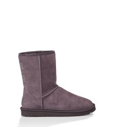 UGG® CLASSIC SHORT CRYSTAL BOW LOCOMOTIVE GREY