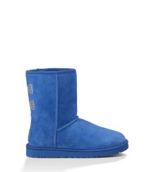 UGG® CLASSIC SHORT CRYSTAL BOW BOOTS MARINE BLUE