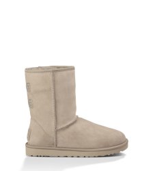 UGG CLASSIC SHORT CRYSTAL BOW BOOTS OYSTER