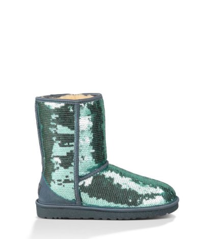 UGG® CLASSIC SHORT SPARKLES BOOTS DOLPHIN BLUE