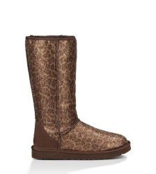UGG® CLASSIC TALL GLITTER BOOTS BRONZE