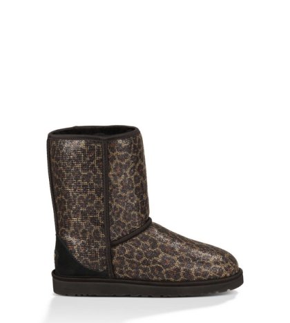 UGG® Classic Short Glitter Boots BLACK