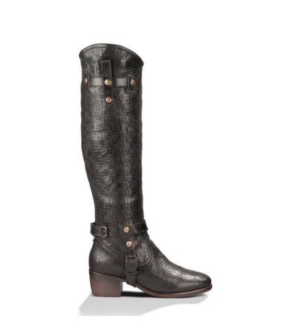 UGG CORTONA WEAVE BOOTS NERO