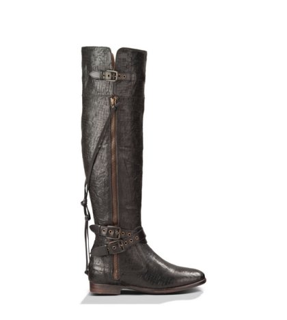 UGG NICOLETTA WEAVE BOOTS NERO